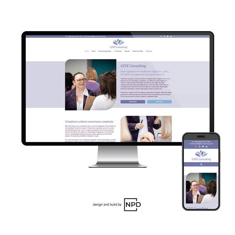 Neil Phillips Design - Web Design Waterlooville - Give Consulting Website Project