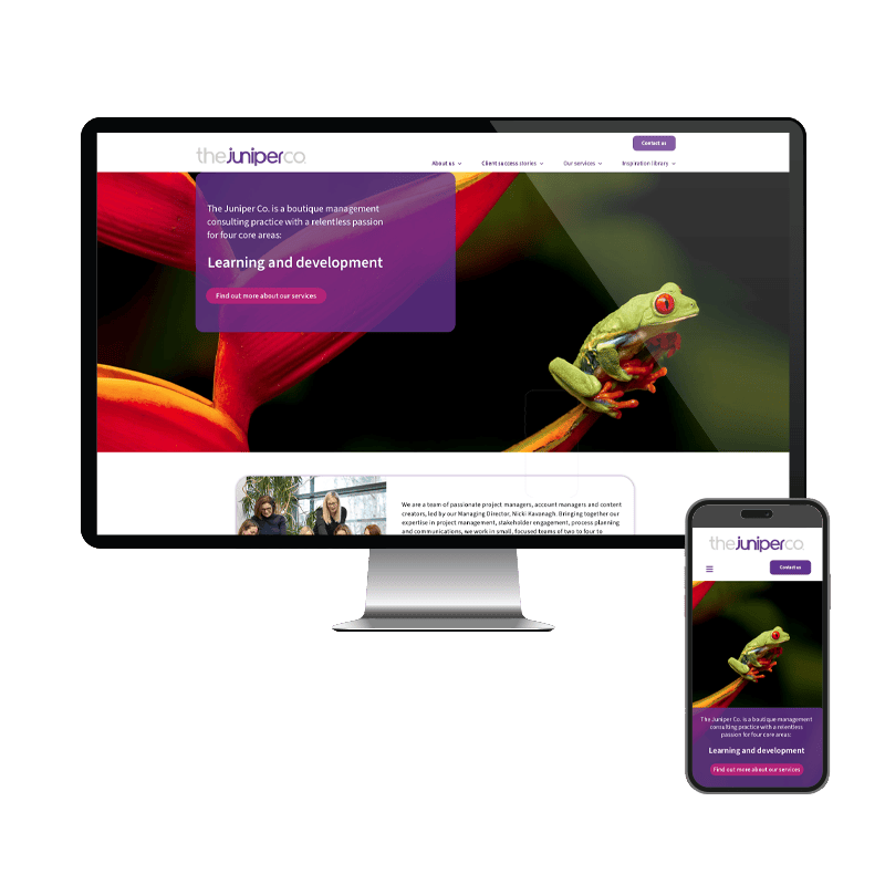 Neil Phillips Design - Web Design Waterlooville - The Juniper Co Website Project