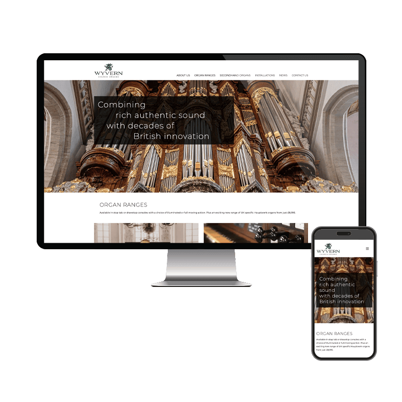 Neil Phillips Design - Web Design Waterlooville - Wyvern Church Organs Website Project